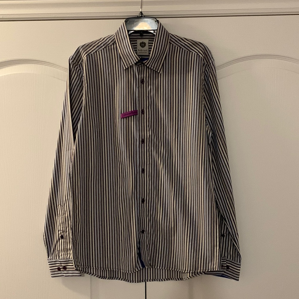 NWT horst brand mens striped shirt